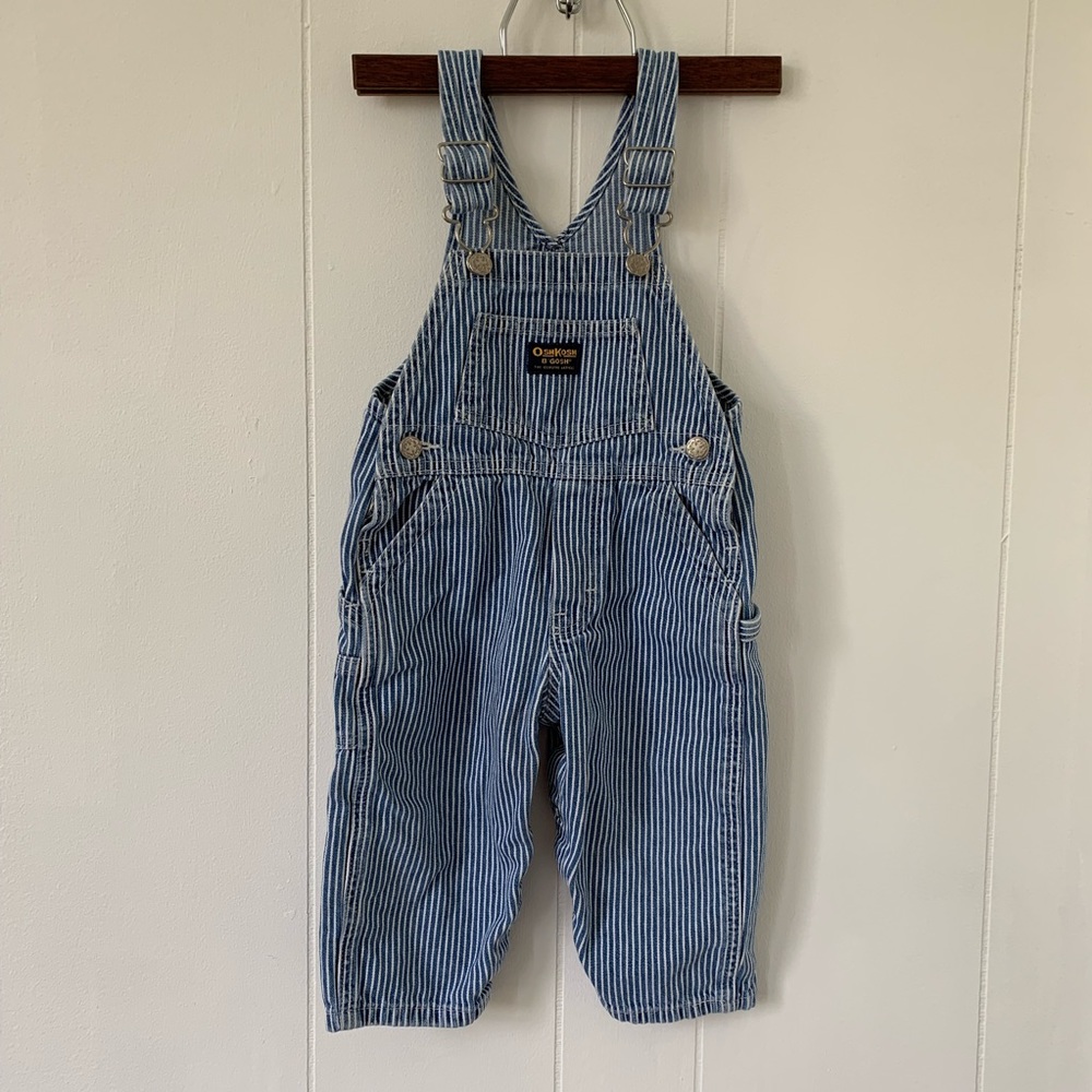 VTG Osh Kosh B’Gosh Striped Overalls 18 Months